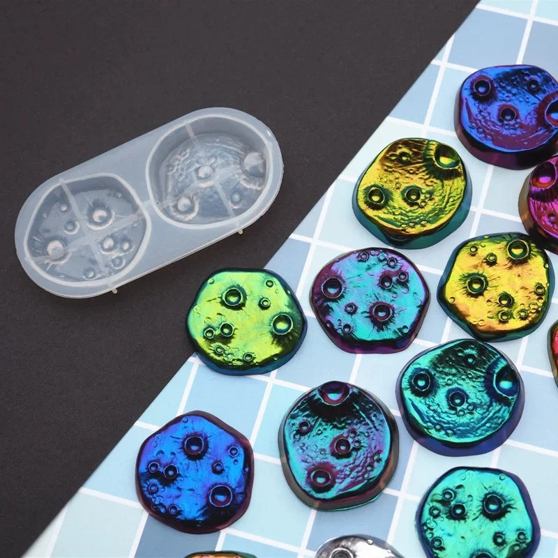Falling Stone Silicone Mold Holes Galaxy Resin Space Jewelry DIY Soft