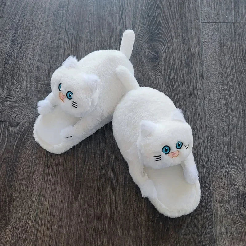 Women's Fluffy Fur Slippers – Warm Cosy Indoor House Shoes