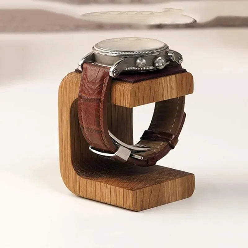 Solid Wood Watch Stand & Jewelry Organizer | Desktop Display