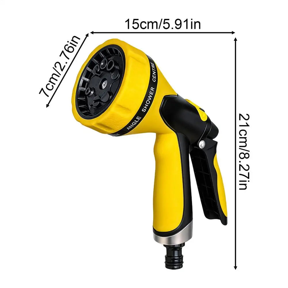 10-Mode Garden Hose Nozzle – Adjustable High-Pressure Sprayer