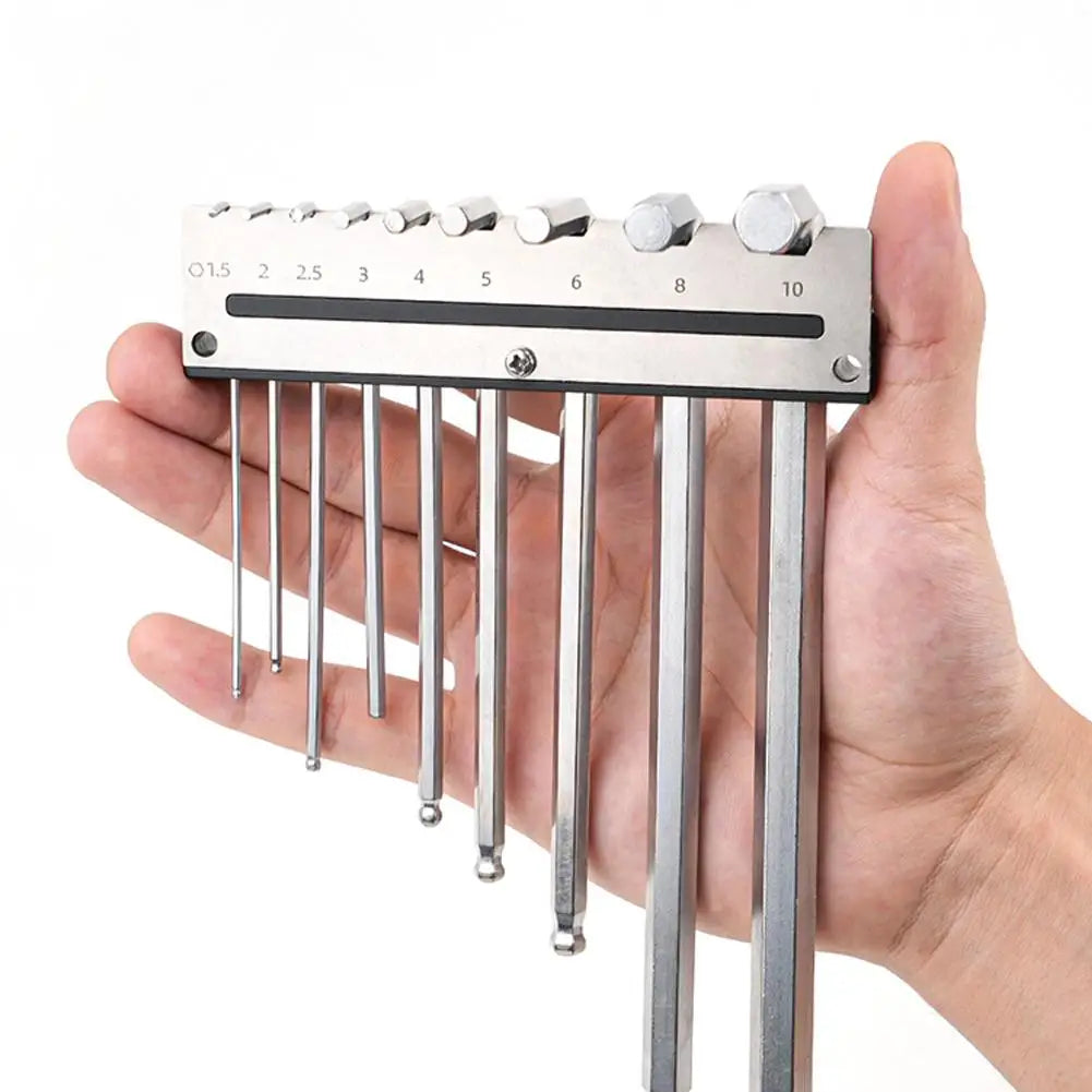 9-Slot Wall Mount Hex Key Wrench Rack Organizer – Aluminum