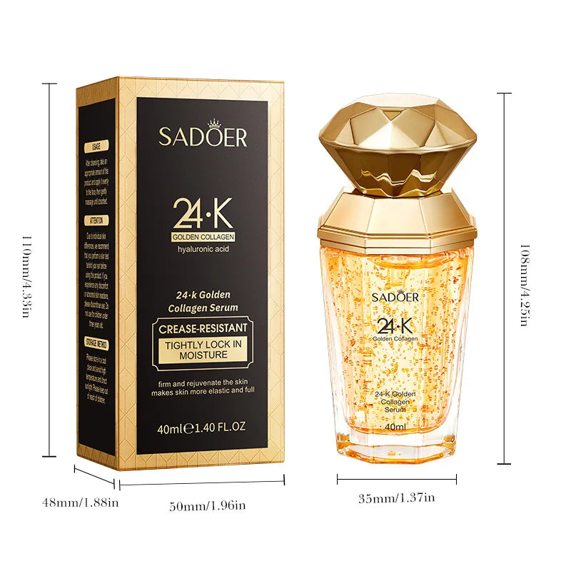 SADOER 24K Gold Collagen Face Serum – Hydrating & Anti-Aging