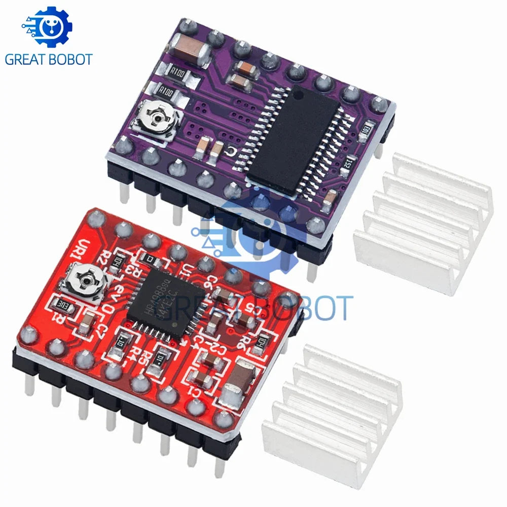 A4988 & DRV8825 Stepper Motor Driver with Heat Sink | RAMPS 1.4