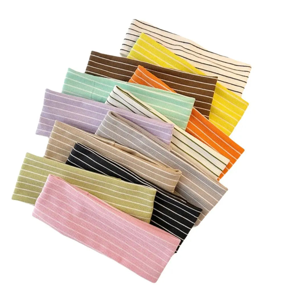 Y2K Striped Elastic Headband – Women's Yoga & Fashion Hairband