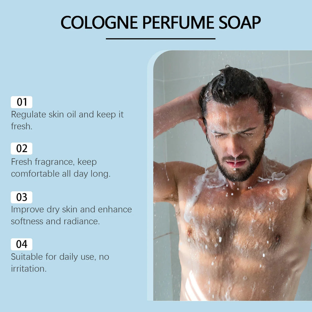 OceAura Men's Perfume Bath Soap – Refreshing & Hydrating 70g
