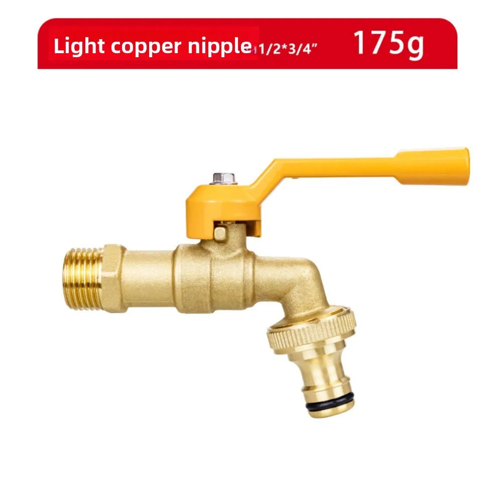 Brass Ball Valve & Bulkhead Fitting – 1/2" Female x 3/4" Male