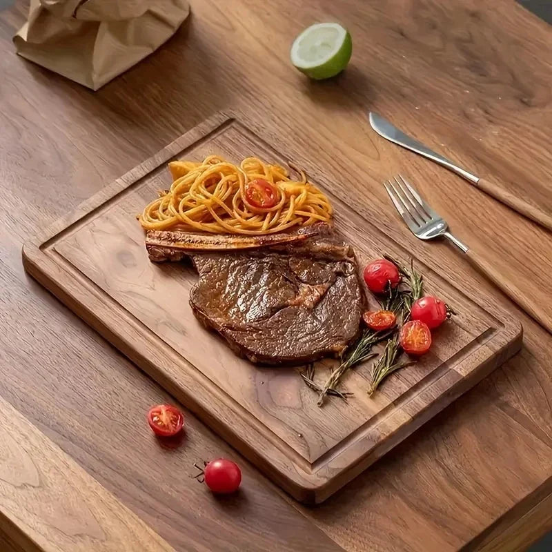Wooden Cutting Board – Beech & Walnut Butcher Block Kitchen