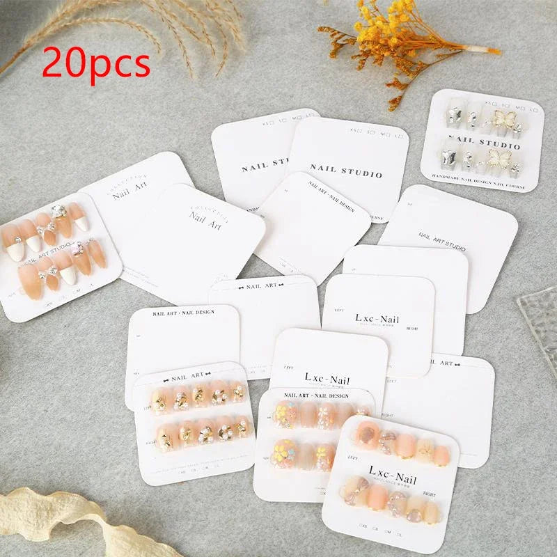 20-Sheet Press-On Nail Display Swatch Cards | Salon & DIY