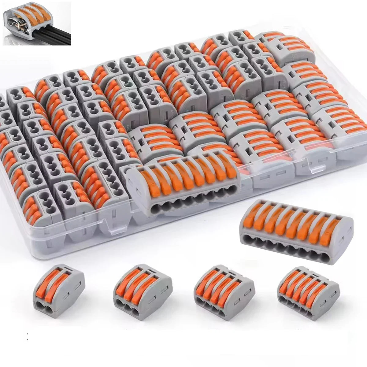 10-Pack Lever Nut Wire Connectors | Quick Splice Terminal Block