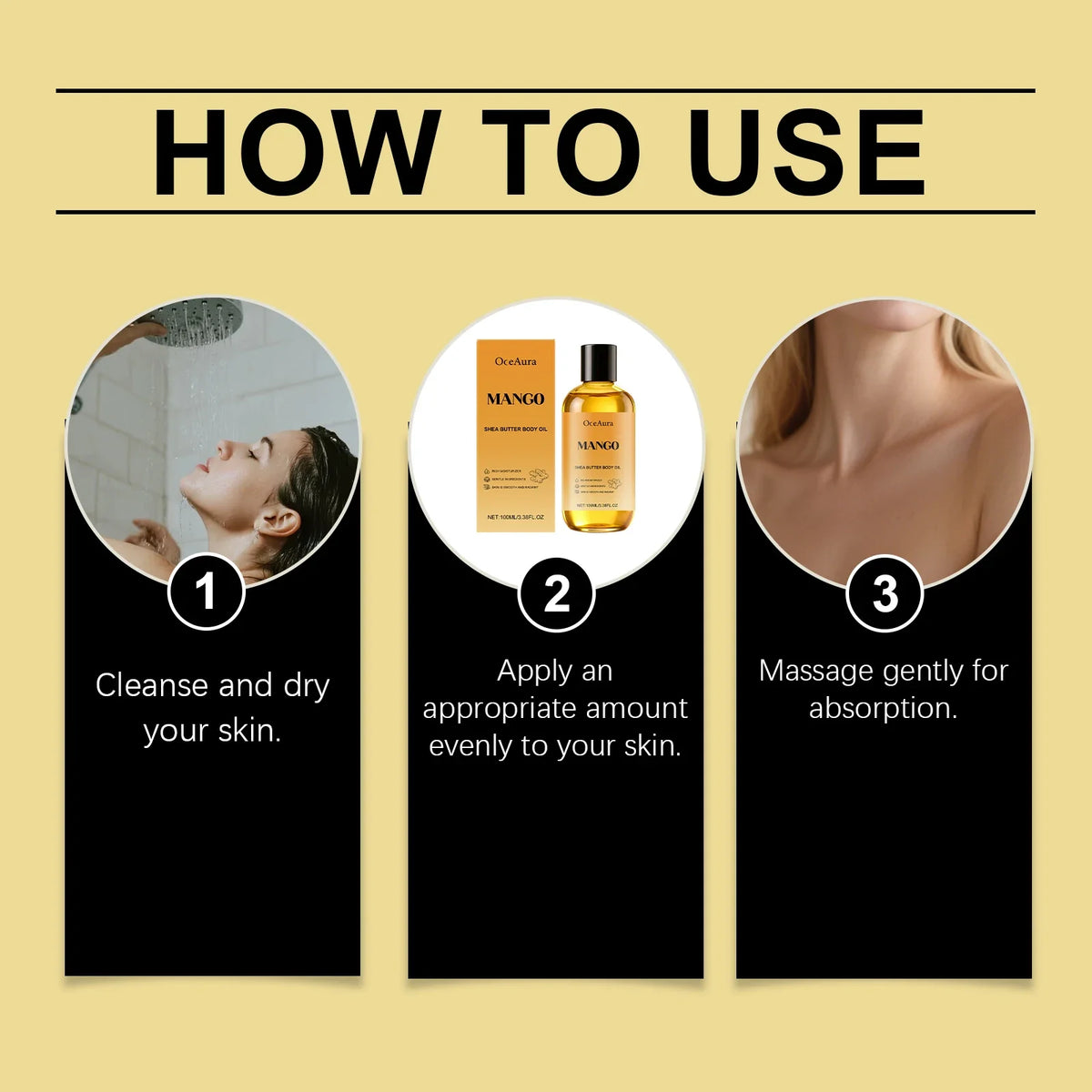 Mango & Shea Butter Body Oil – Hydrating & Nourishing | OceAura