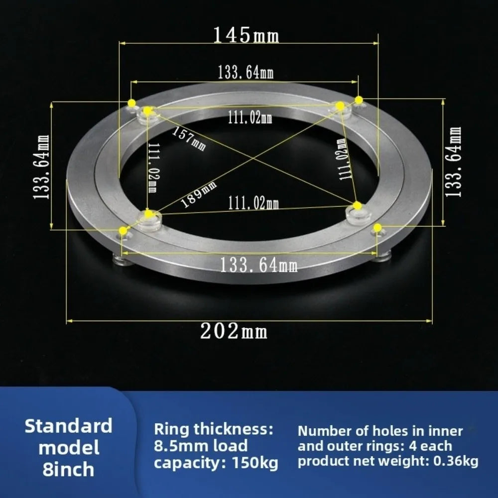 Rotating Bearing Turntable Round Heavy Duty Plate Base Rust Resistant