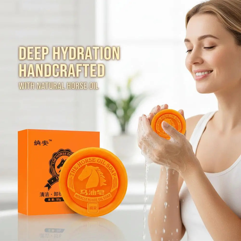 Horse Oil Soap Face Facial Body Moisturizing Cleansing Handmade Bar