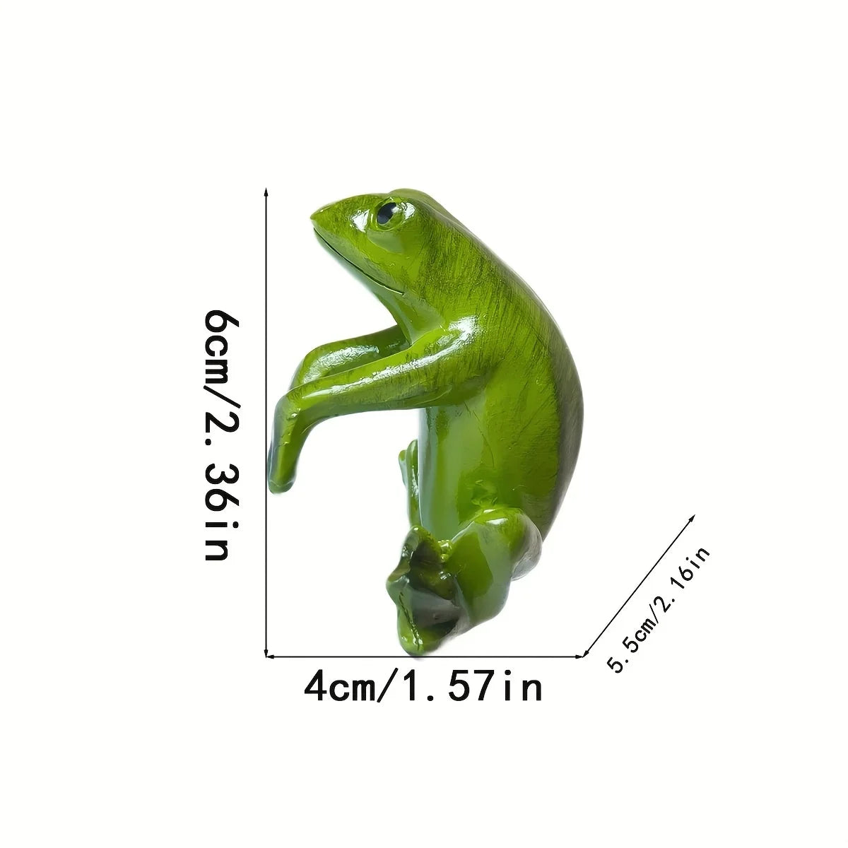 Frog Flower Pot Hugger Statue | Fairy Garden Figurine