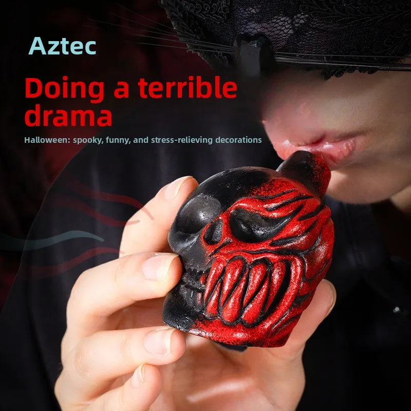 Aztec Death Whistle Party Props Resin Skull Venom Ghost