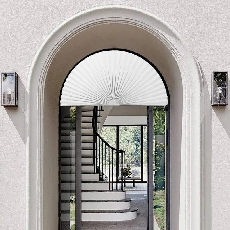 Self-Adhesive Arch Pleated Blind | Light Filtering Window Shade