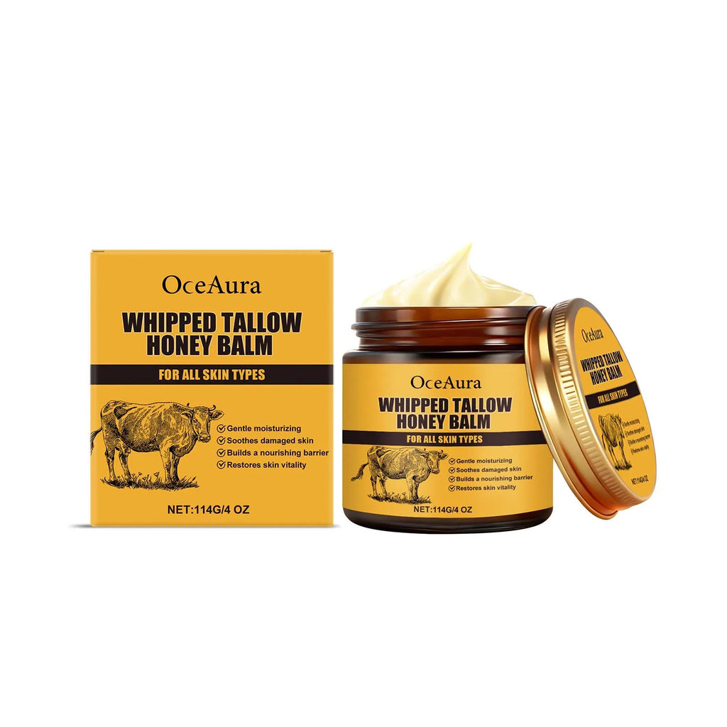 OceAura Beef Tallow & Honey Balm | Deep Hydrating Face Cream