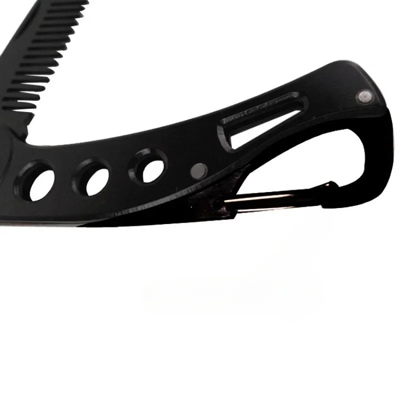 Stainless Steel Folding Beard Comb – Anti-Static Men's Comb