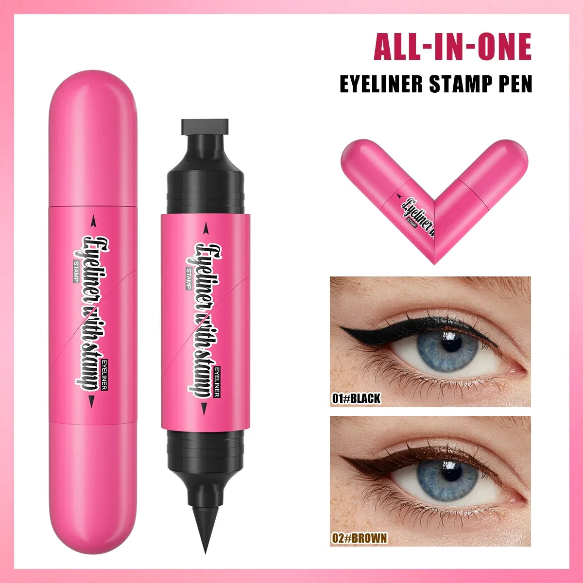 Hello Kiss Dual-Ended Stamp Liquid Eyeliner – Waterproof