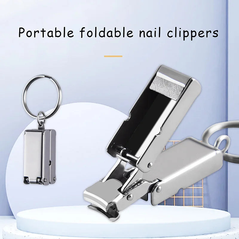 Mini Folding Nail Clipper with Key Ring | Stainless Steel