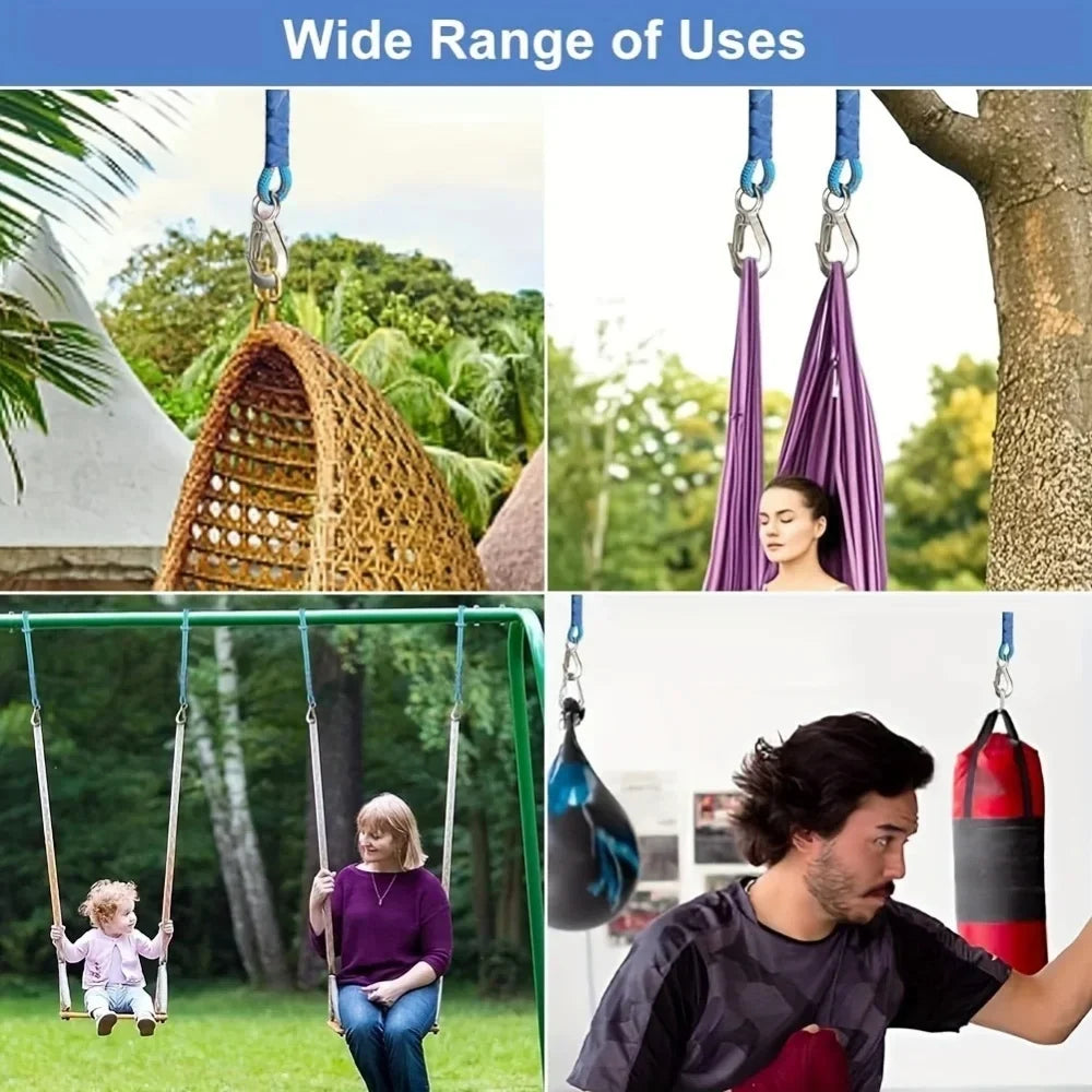 Heavy Duty Nylon Hammock Hanging Strap with Metal Hook