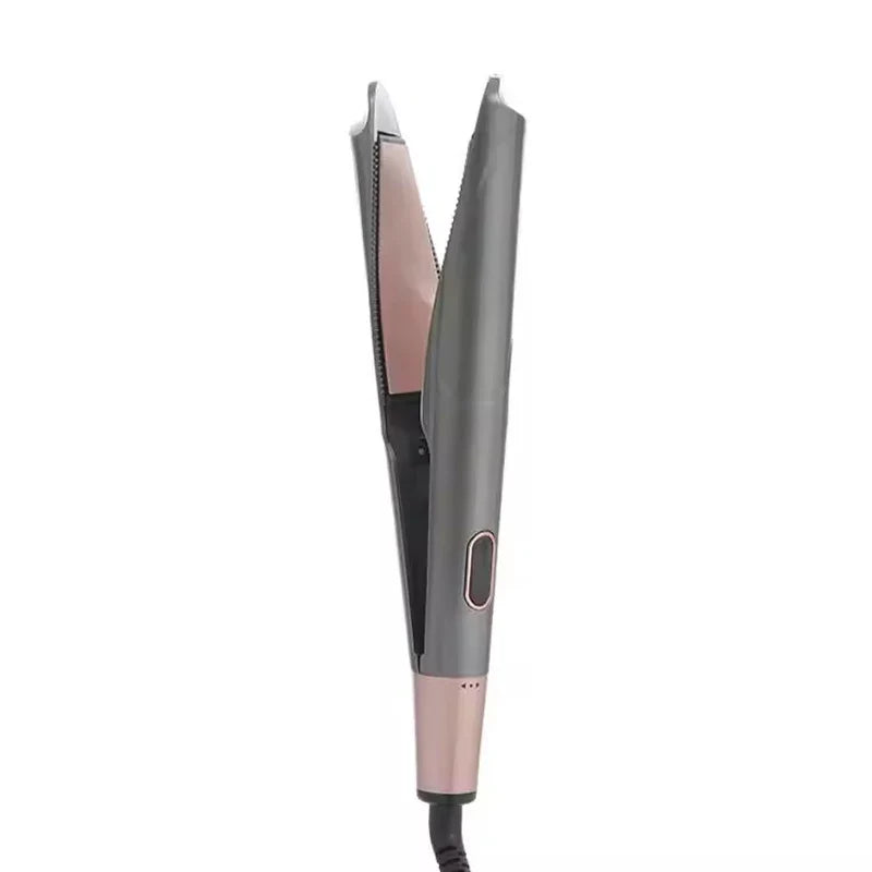2-in-1 Twisted Flat Iron Hair Curler & Straightener | LCD