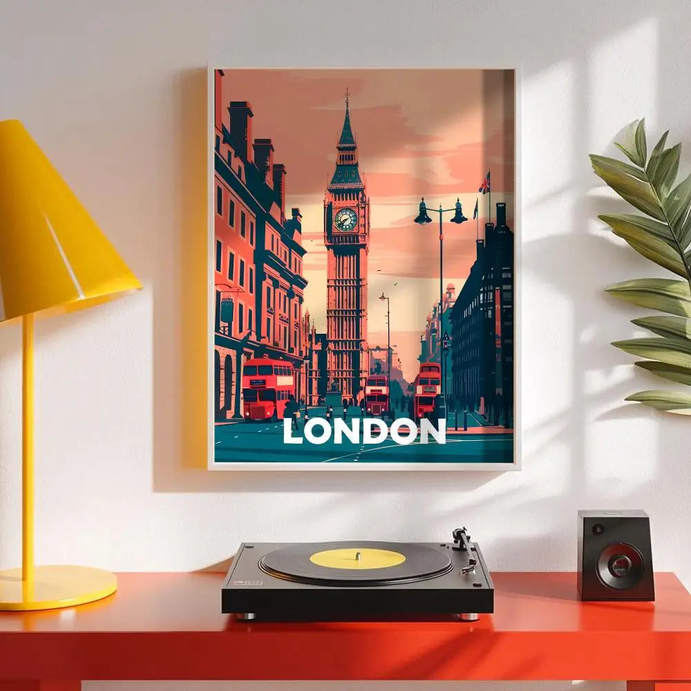 Famous City Scenery Minimalist Wall Art Poster Stickers