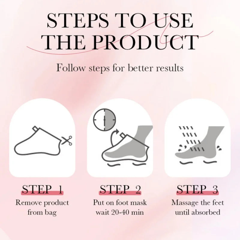 SADOER Fruit Foot Peeling Mask 6 Pairs – Exfoliating Spa Pedicure