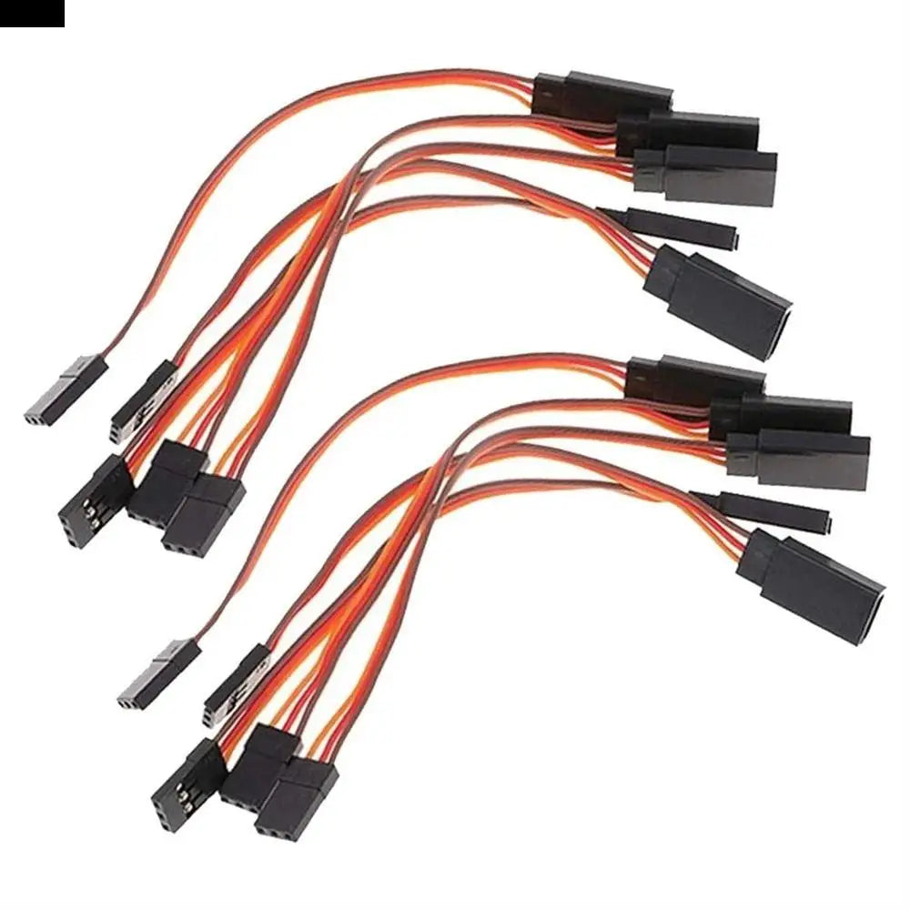 RC Servo Extension Cable 3-Pin JR Male to Female – 10 Pack