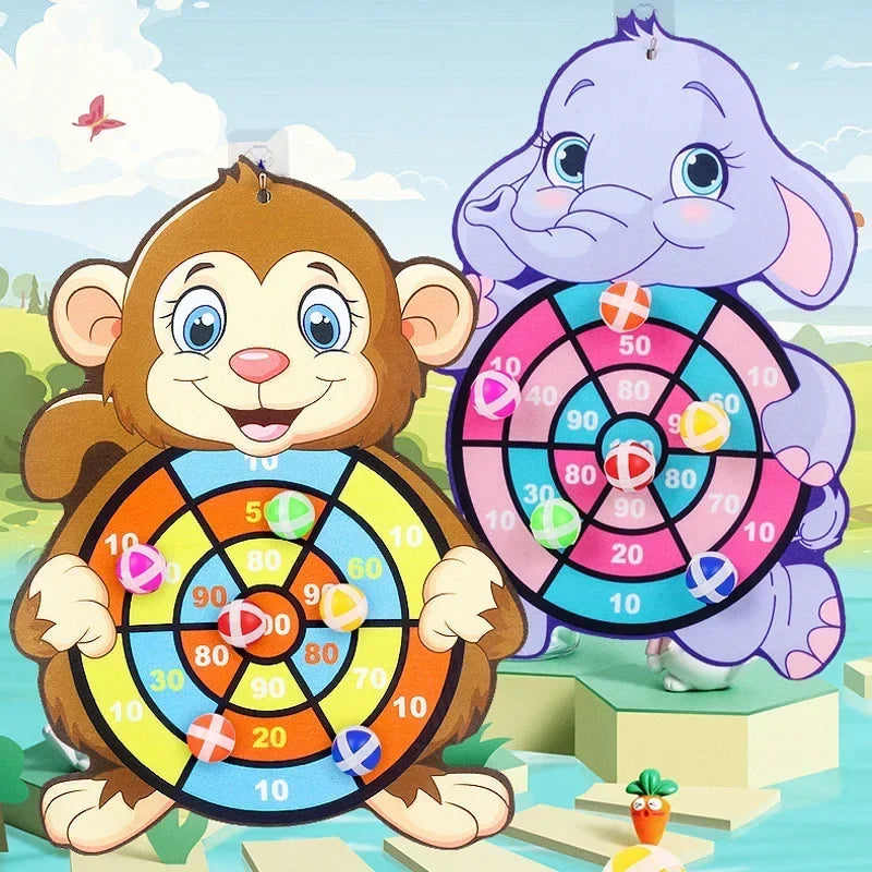 Educational Games Dart Board Kids Toy Stickey Ball Indoor Sports