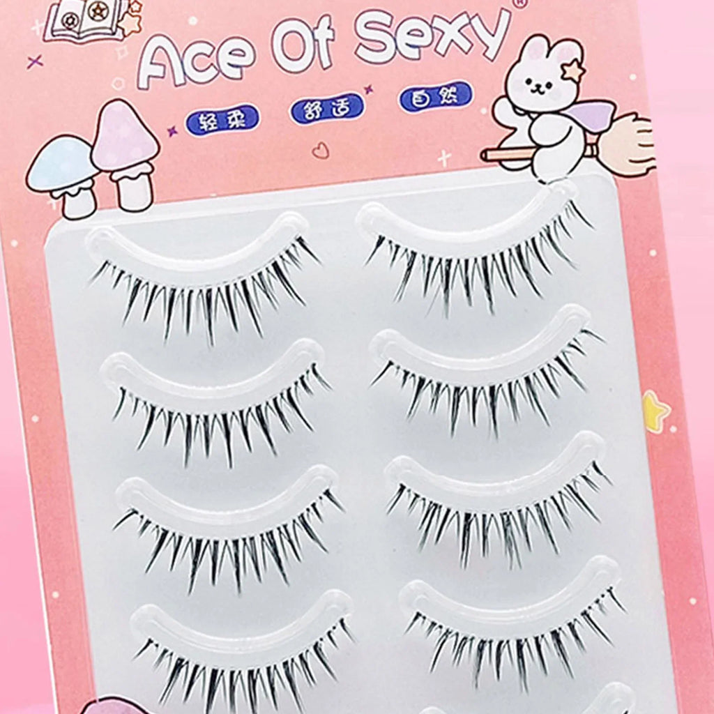 5 Pairs V-Shaped Cluster False Eyelashes | Natural Wispy Lashes
