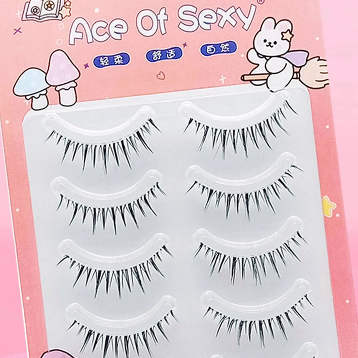 5 Pairs V-Shaped Cluster False Eyelashes | Natural Wispy Lashes