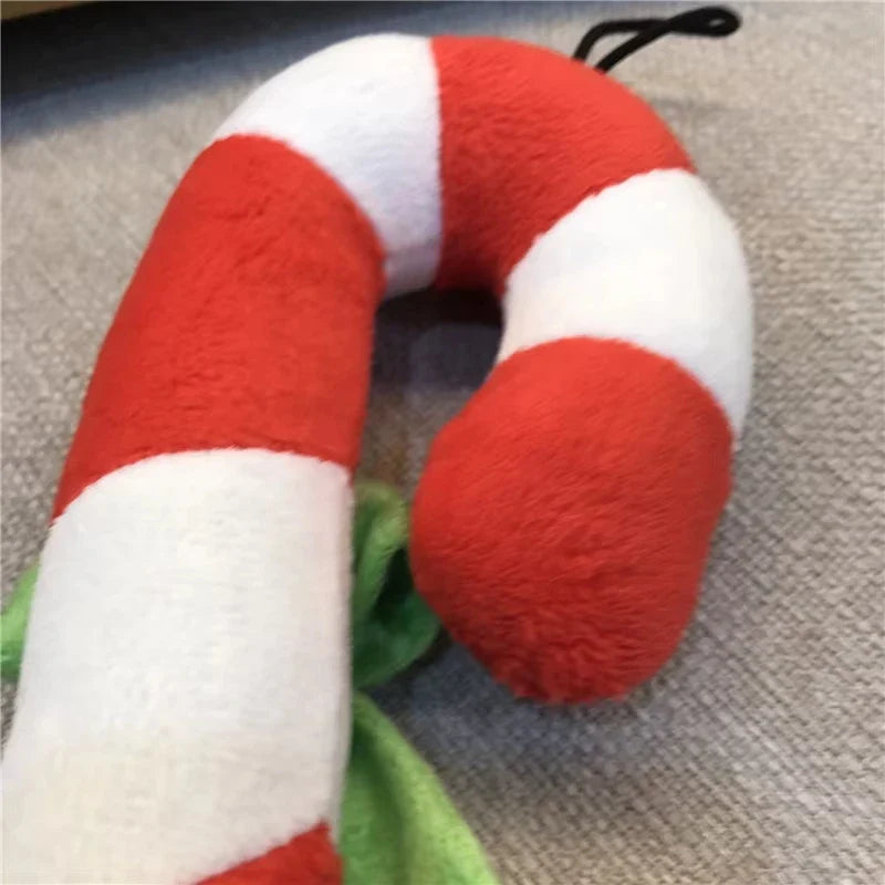 Christmas Candy Squeaky Plush Dog Toy | Holiday Puppy Gift