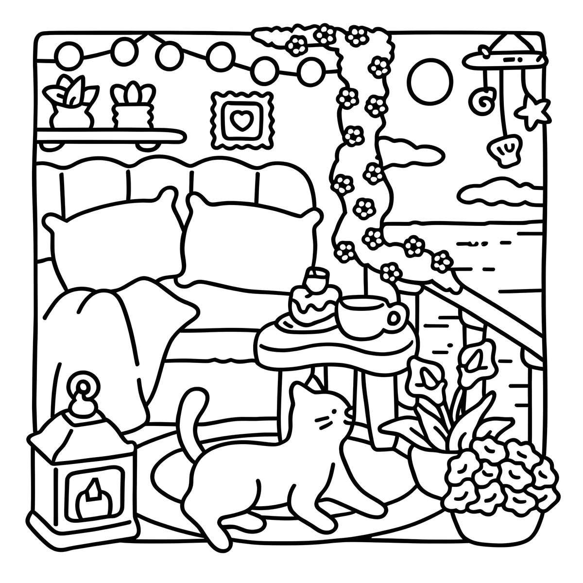 Coloring Books Artistic Therapy Friend Relaxing Moments Cat Designs