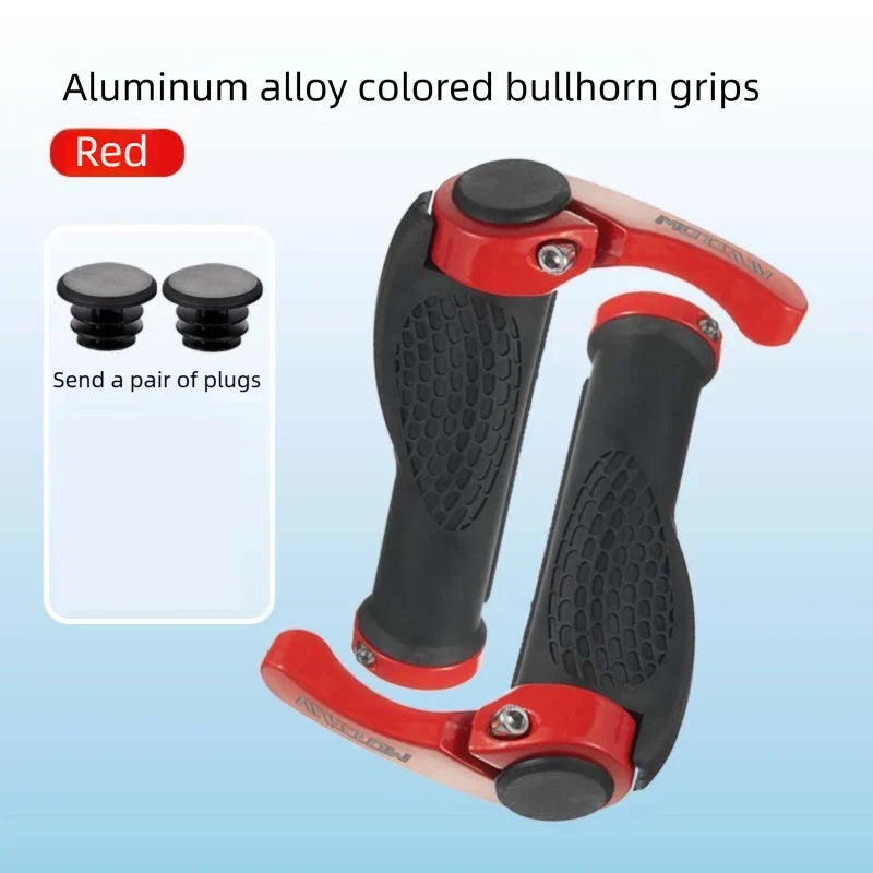 Ergonomic MTB Bike Bar Ends – Aluminum Alloy Cow Horn Grips