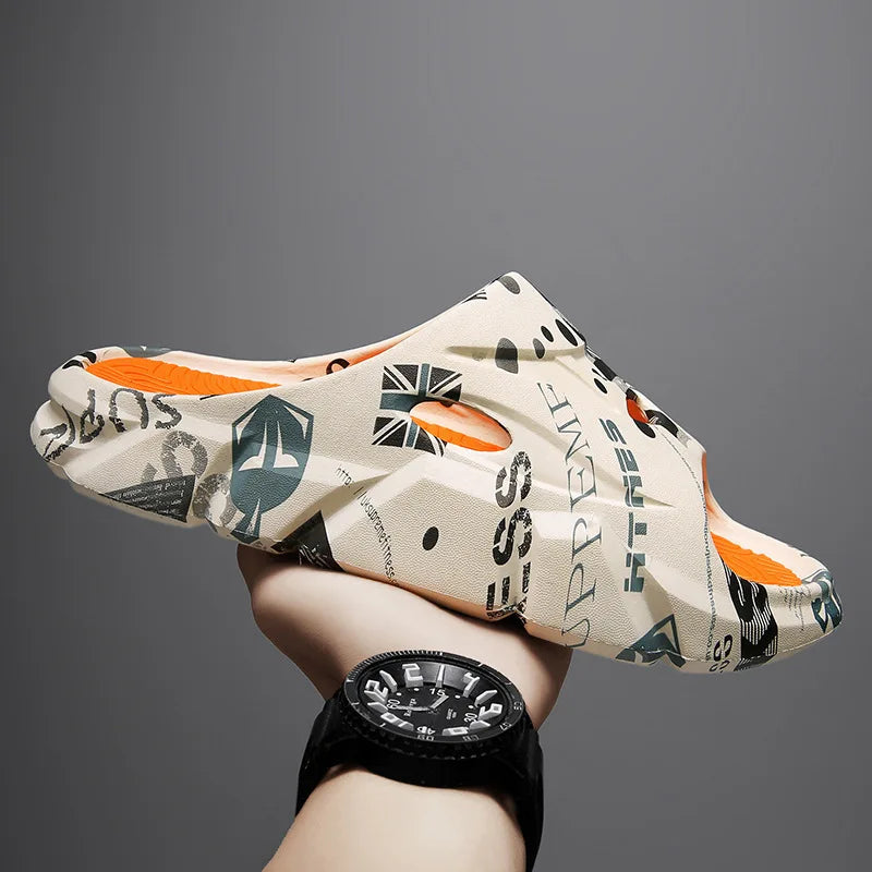 YBQJOO Men's Anti-Slip Beach Slippers | Outdoor Casual Shoes