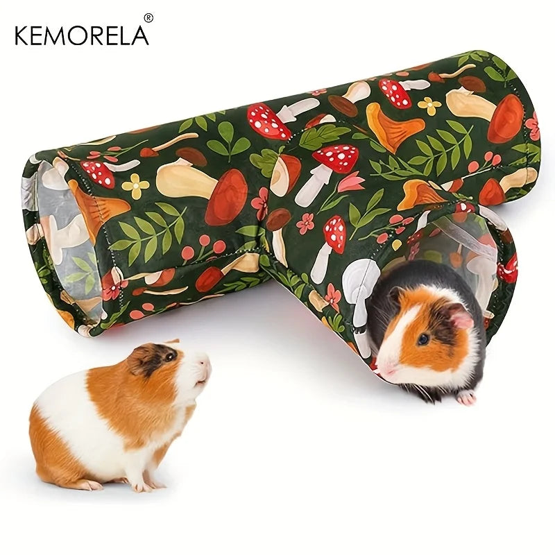 KEMORELA Foldable Guinea Pig Tunnel – Washable Pet Hideout
