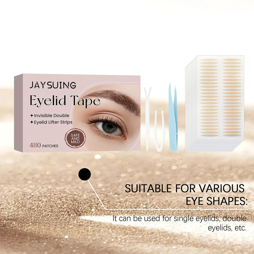 480pcs Invisible Eyelid Tape – Natural Eye Lift Strips