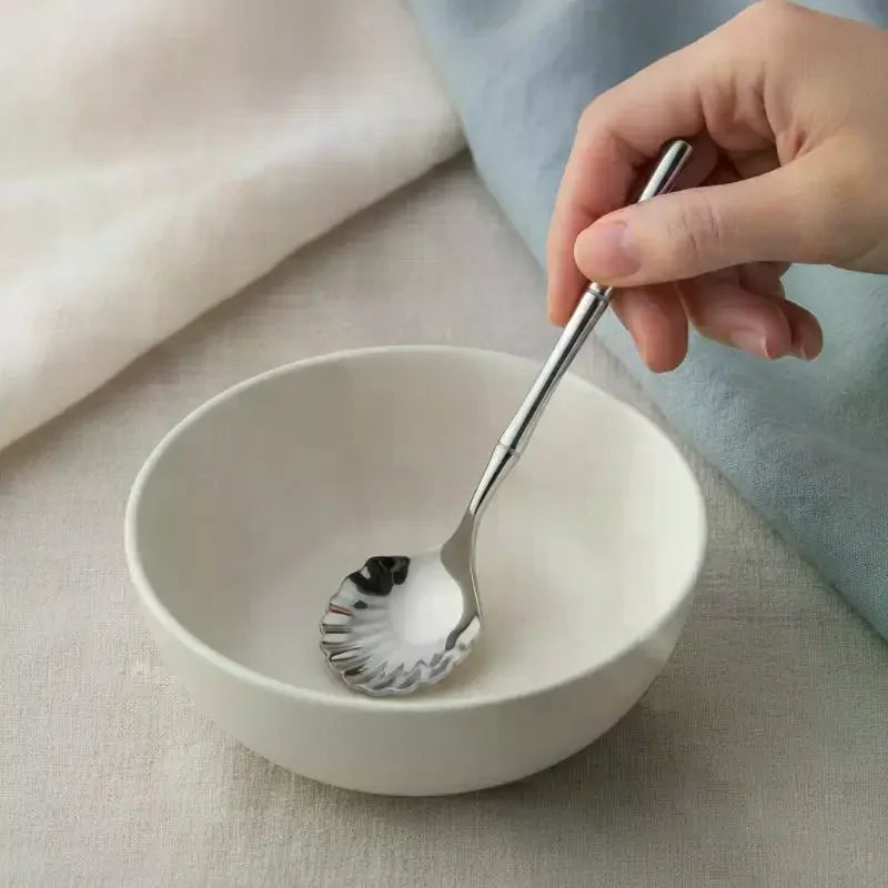 Seashell Stainless Steel Teaspoon | Coffee & Dessert Spoon