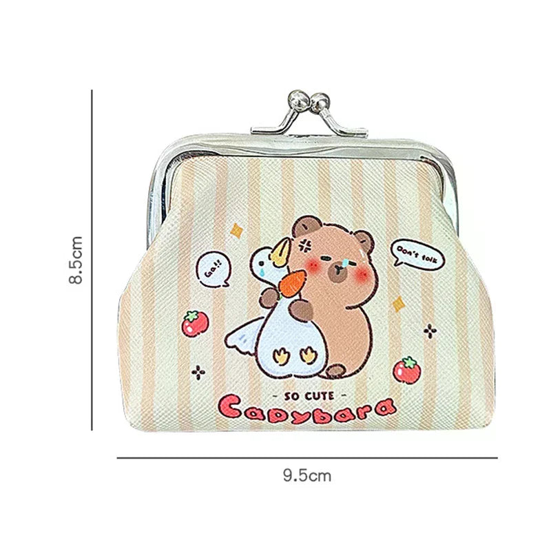 Cute Capybara Mini Coin Purse – PU Wallet for Kids & Gifts