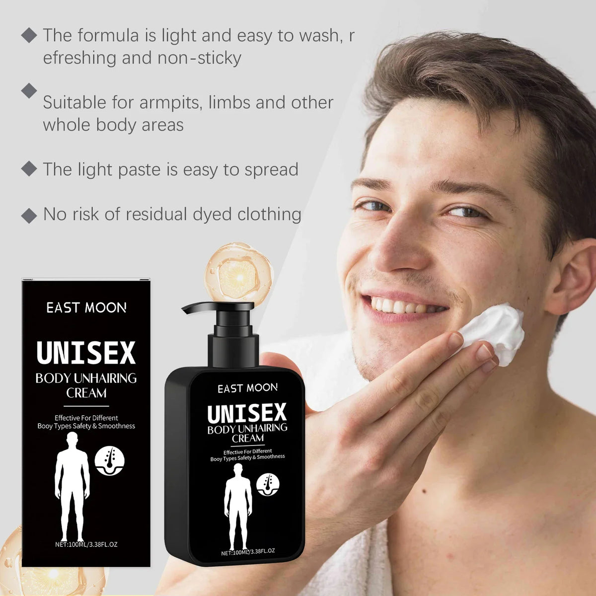 East Moon Gentle Body Hair Removal Cream & Inhibitor 100ml