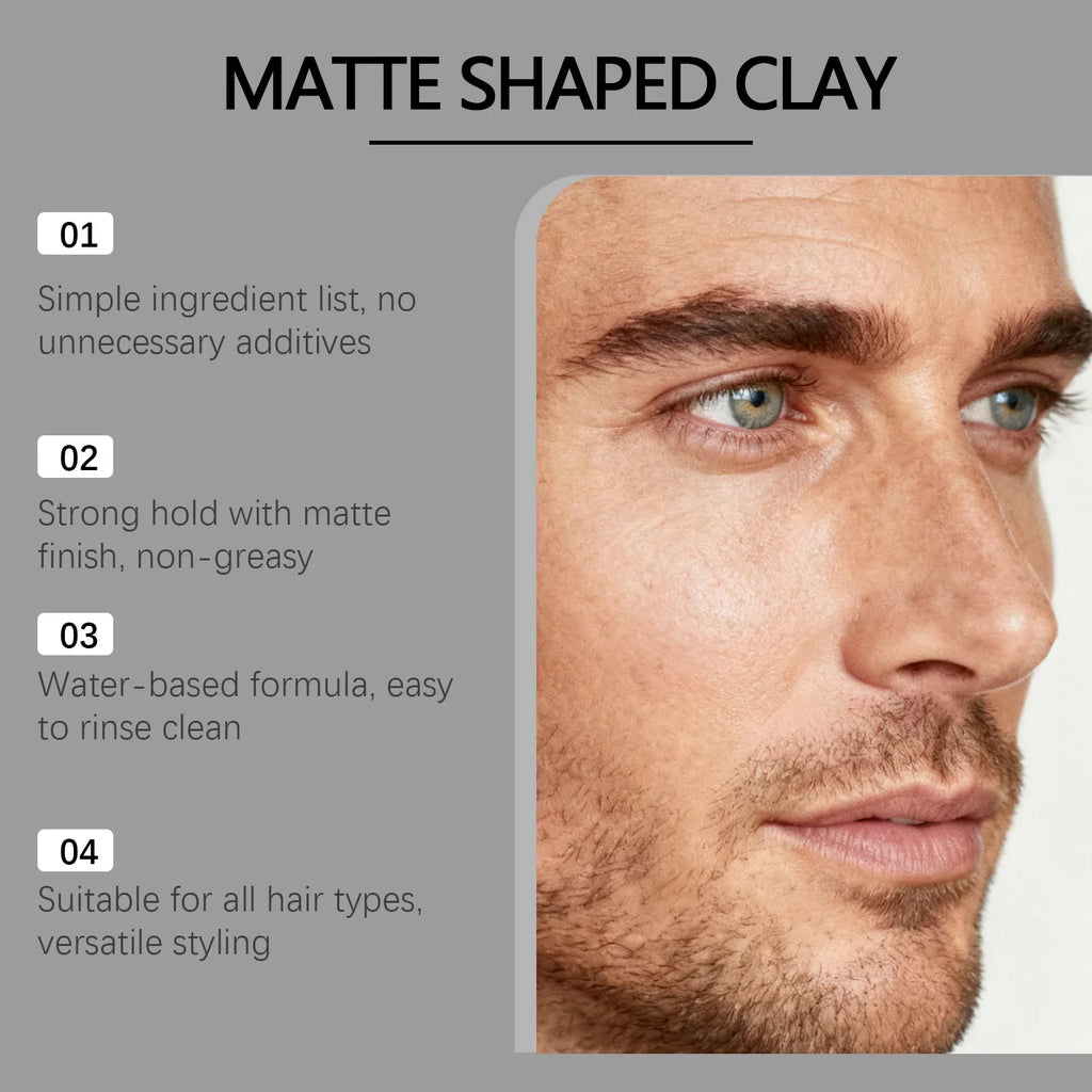 Men's Matte Hair Styling Clay – Strong Hold & Natural Finish 50g