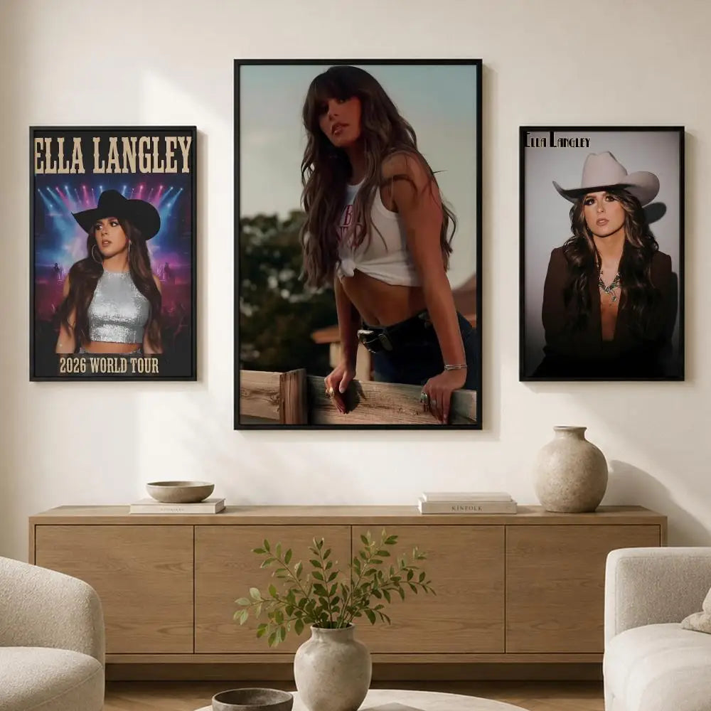 Ella Langley Peel-and-Stick PVC Wall Poster – HD Music Art