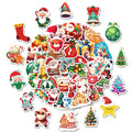 Bview Art Christmas Stickers Cartoon Santa Hat Reindeer Waterproof
