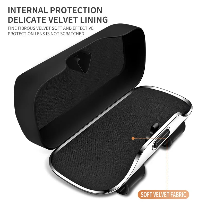 Car Sun Visor Sunglasses Holder & Eyeglass Case | Press Button