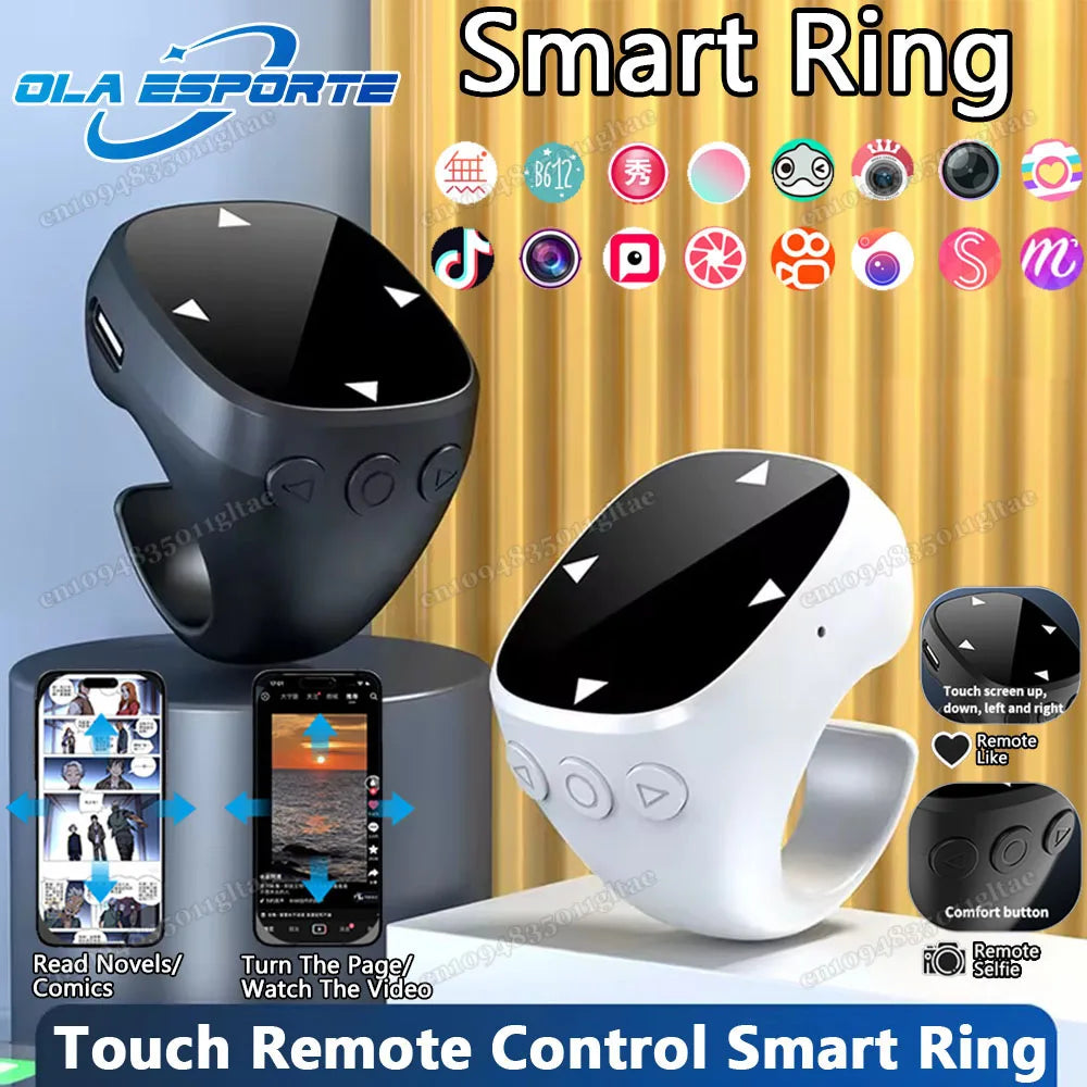 Smart Fingertip Ring Remote Control Wireless Bluetooth Mobile Selfie