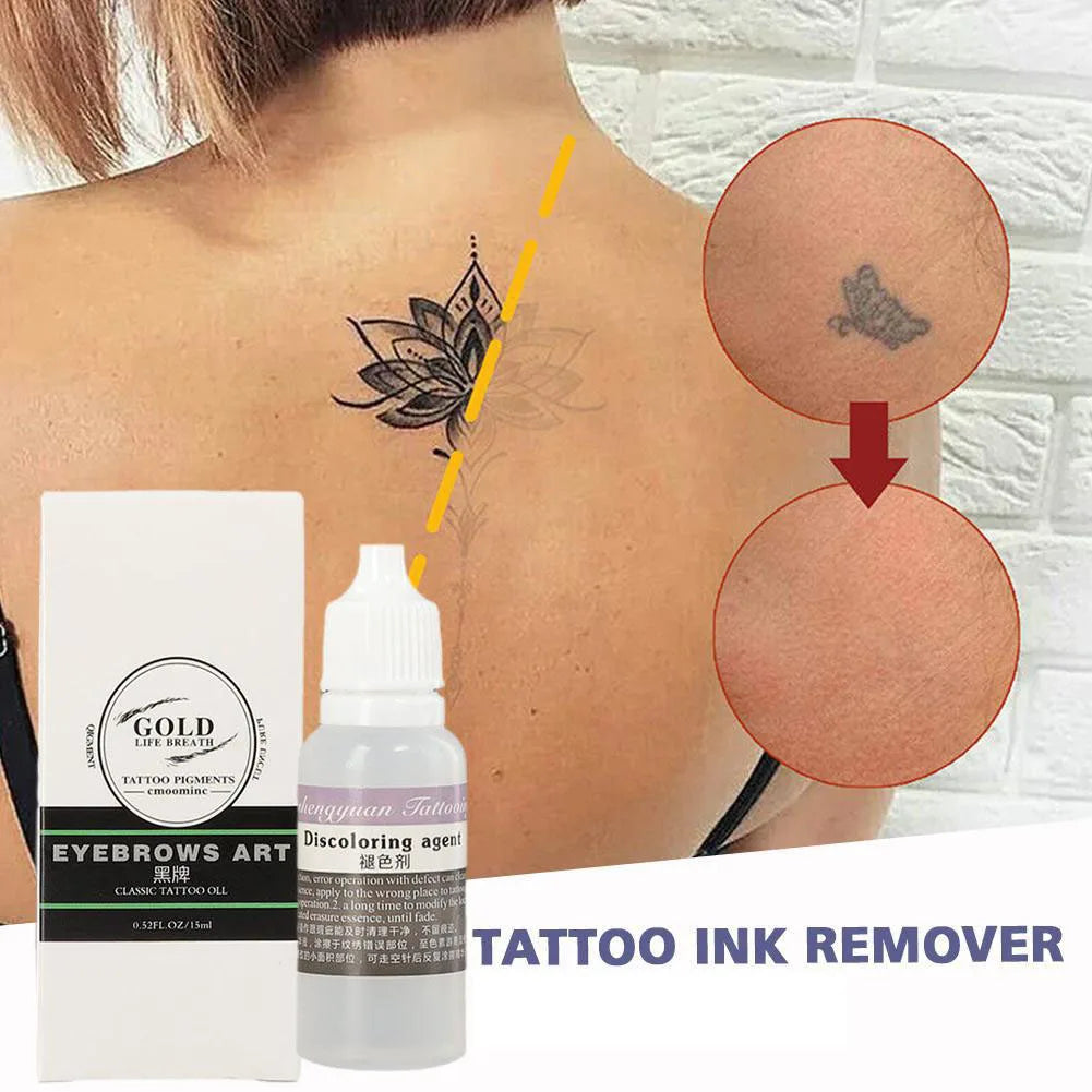 Tattoo Fading Oil & Eyebrow Color Remover – 15ml Correction