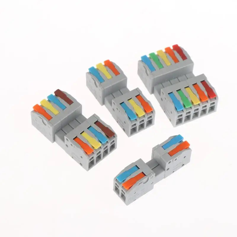 2 Universal Compact Electrical Wiring Connectors Push-in Butt