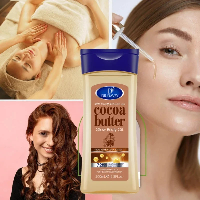 DR.DAVEY Cocoa Butter Glow Body Oil | All Skin Types 200ml