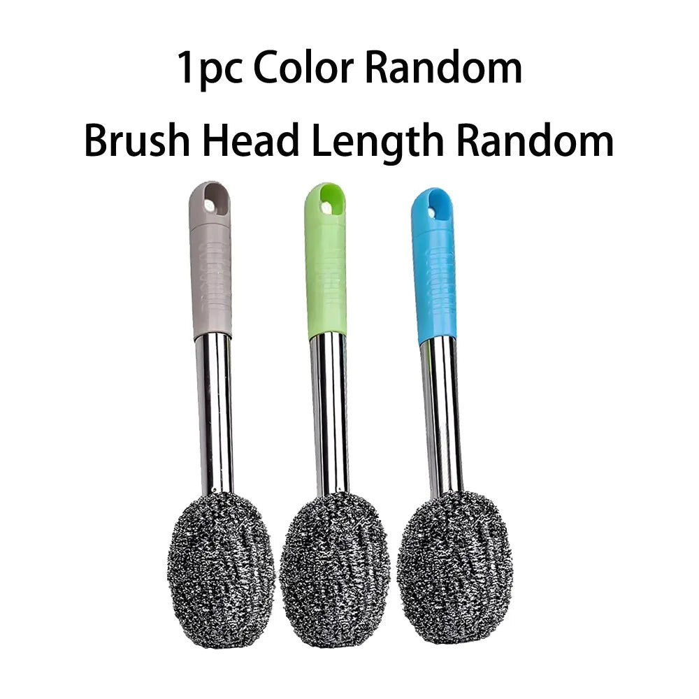 Portable Steel Wool Cleaning Brush No Shedding Durable Toilet Brushss