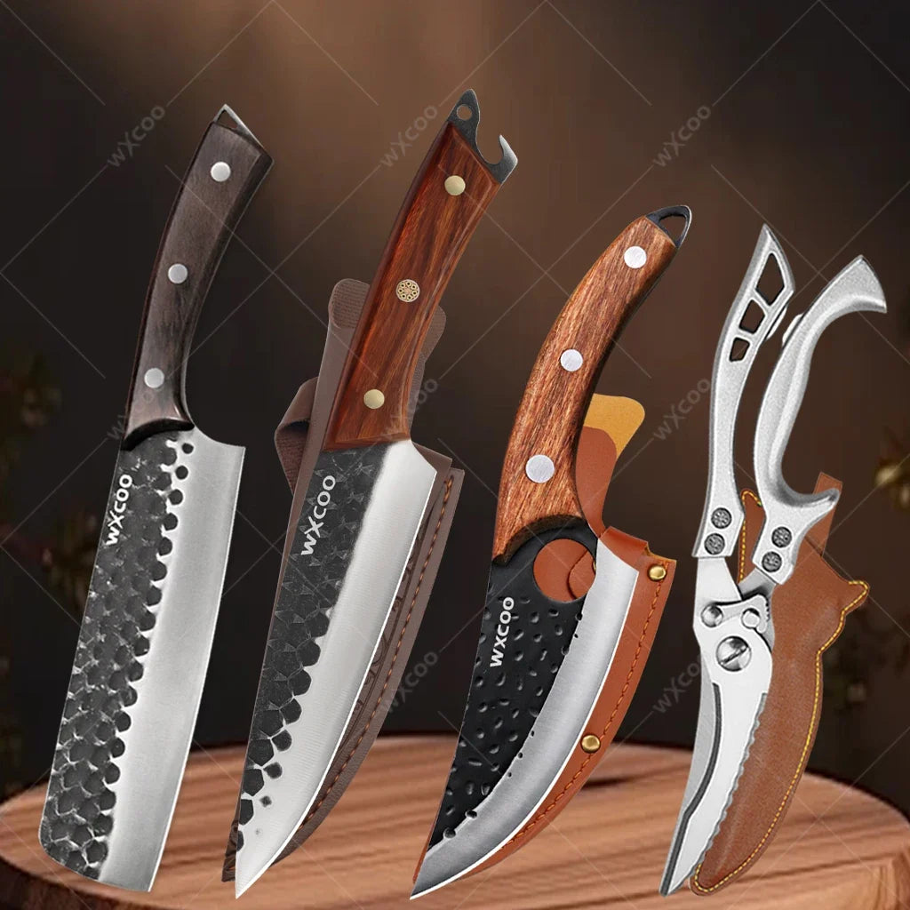 WXCOO Chef Knife Set 1-4PCS | Forged Stainless Steel Knives